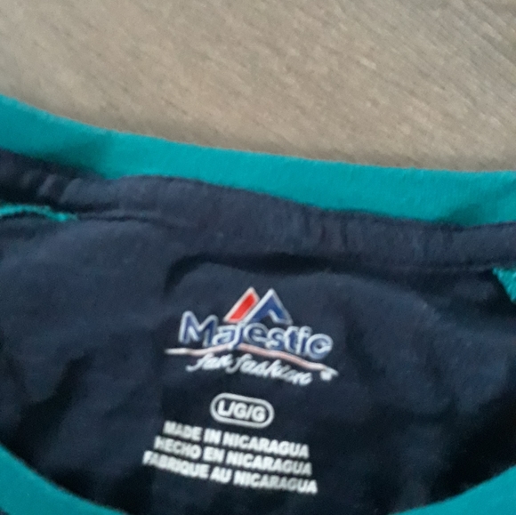 Seattle Mariners womens majestic henley large mlb - Picture 2 of 2